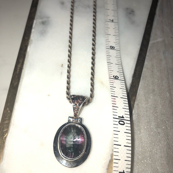 Sterling silver925 mystic topaz pendant - Picture 2 of 8